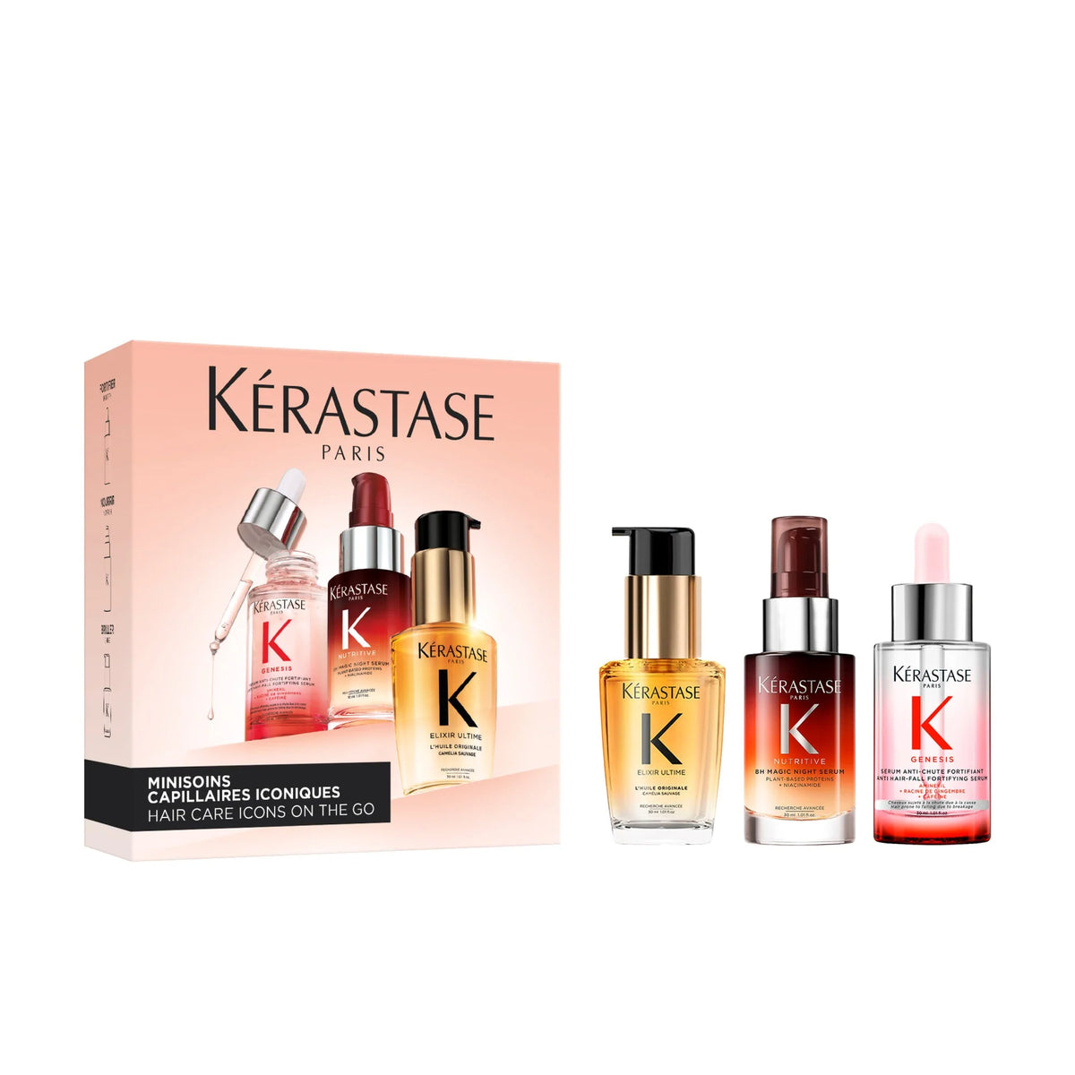KÉRASTASE. COFFRET DÉCOUVERTE DES FÊTES - TRIO MINI ICONIQUES